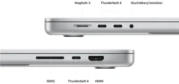 Apple MacBook Pro 14" CZ 2021 konektivita