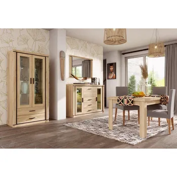 Obývací stěna Obývací stěna DALLAS se stolem /dub sonoma 254 cm