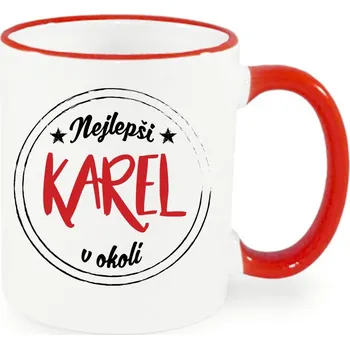 Hrnek - Nejlepší Karel v okolí Barva: Červená
