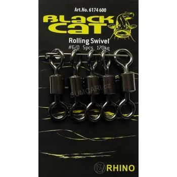 Black Cat obratlík Rolling Swivel 4/0, 135kg, 5ks