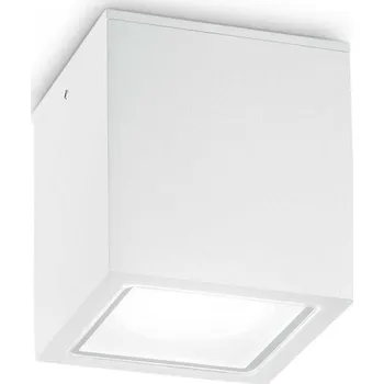 Venkovní osvětlení Ideal Lux 251523 přisazené stropní svítidlo Techo big 1x20W | GU10 | IP54 - bílá + sada - Trio LED žárovka 2x10W | E27 | 3000K | 806lm