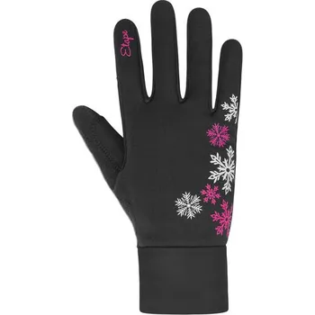 Rukavice Etape – dětské rukavice PUZZLE WS, černá/růžová velikost rukavice: 13-14
