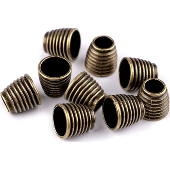 Kovová koncovka na šňůru Ø6,7 mm, barva 4 staromosaz