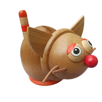 Pokladnička Pokladnička kočka Přírodní dřevo