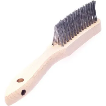 Drátěný kartáč CMN-KARNASCH Kartáč ruční koutový Ocel-dřevo/ 3 řady