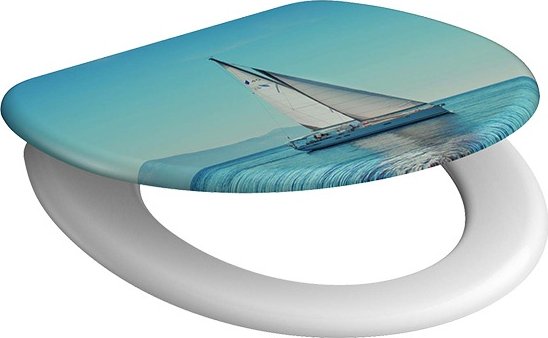 Duroplastové sedátko se zpomalovacím mechanismem SOFT-CLOSE Plachetnice