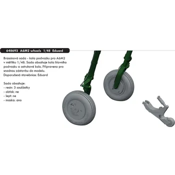 Plastikový model Eduard 1/48 A6M2 wheels (EDUARD)