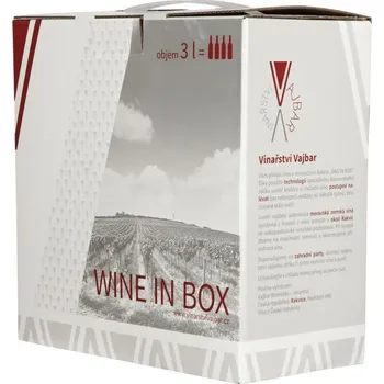 Víno Vinařství Vajbar, Rulandské modré, Červené víno, , 13,0 %, 3 l, (karton)