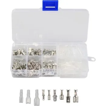 Vývojová deska Sada faston konektorů 2,8; 4,8; 6,3 mm s krytkami - 180 kusů