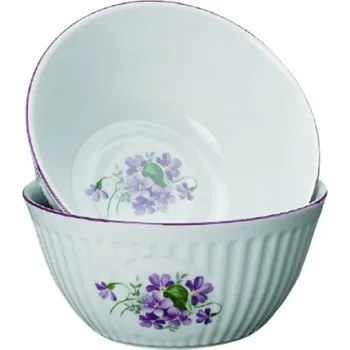 Porcelánová snídaňová miska FIALKY - 14 cm