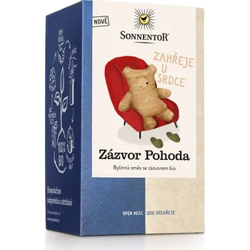 Horký nápoj Sonnentor Zázvor Pohoda bio 32,4g porc. dvoukomorový
