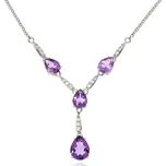 Zlatnictví Helios Stříbrný náhrdelník s ametysty
