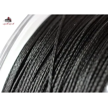 Příze Hell-Cat Splétaná šňůra Round Braid Power Black 0,50mm, 57,50kg, 1000m