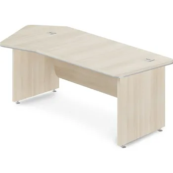 Konferenční stolek Rohový stůl TopOffice Premium 227,1 x 109,6 cm, levý, akát světlý