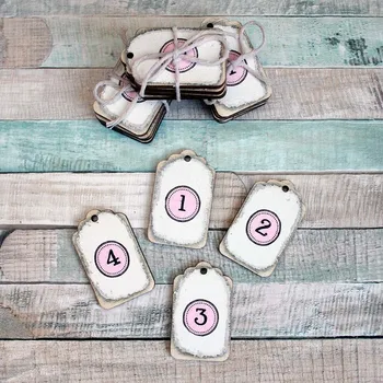 Vánoční dekorace Adventní čísla na svíčky dřevěná - bílo - růžová