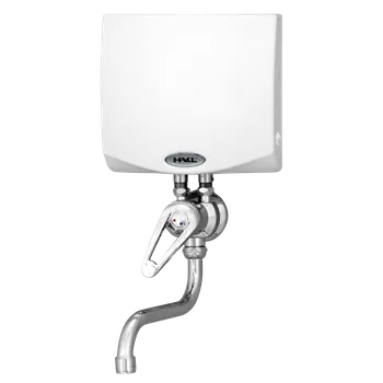Průtokový ohřívač HAKL MKX 4,5 / 7 kW + dřezová páková baterie Možnost přepnutí požadovaného příkonu, například zimní/letní režim, sprcha/umyvadlo
