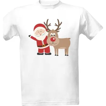 Tričko s potiskem Santa a sob pánské