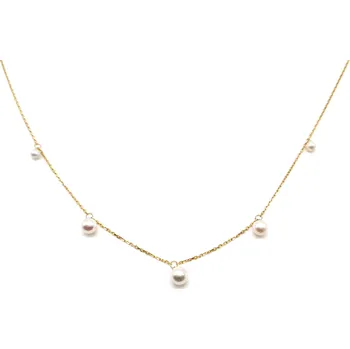 Náhrdelník Náhrdelník ze žlutého zlata zdobený perlami