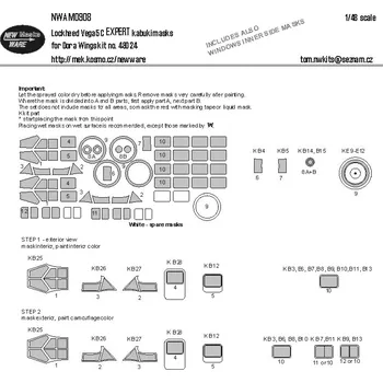 Plastikový model New Ware 1/48 Mask Lockheed Vega 5C EXPERT (DORA W.)