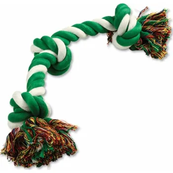 Hračka pro psa Uzel DOG FANTASY bavlněný zeleno-bílý 3 knoty 50 cm (1ks)