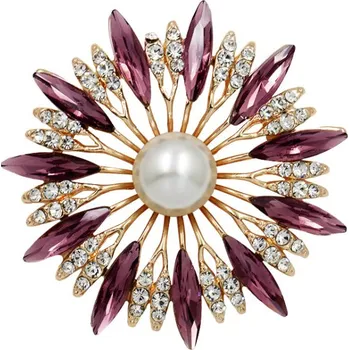 Brož Amparo Miranda® Brož Flower B4227 Purple