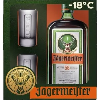 Likér Jägermeister s 2 sklenicemi 35% 0,7 l (dárkové balení 2 sklenice)