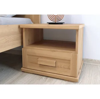 Noční stolek Nábytek Rovder Bukový noční stolek Laura jednozásuvkový, Rovder Výběr moření: Třešeň, Druh dřeva: Bukový masiv