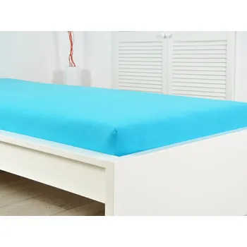 Prostěradlo B.E.S. - Petrovice, s.r.o. Prostěradlo JERSEY dětské - Modrý tyrkys Rozměr: 70 x 140