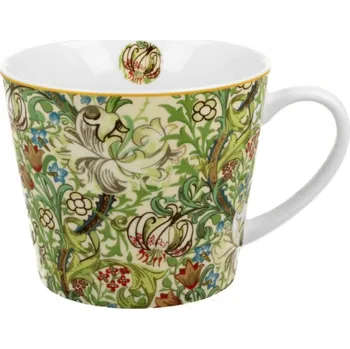 DUO Gifts DG - Velký porcelánový hrnek William Morris GOLDEN LILLY v dárkové krabičce - 610 ml