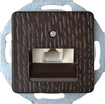 Ontario zásuvka datová RJ45 wenge kategorie 3 přírodní dřevo 9231.3753.1 Kopp