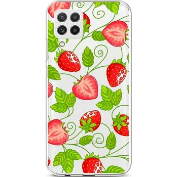 Pouzdro na mobilní telefon Kryt Samsung A22 silikon Strawberries (obal neboli pouzdro na Samsung A22)