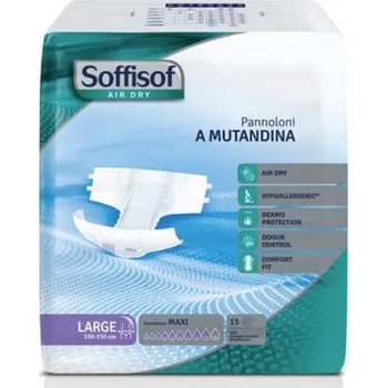 Soffisof AIRDRY MAXI plenkové kalhotky, lepící pásky, 15 ks Velikost: L