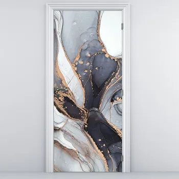 Fototapeta LuxusniObrazy.cz Fototapeta na dveře - Šedý mramor