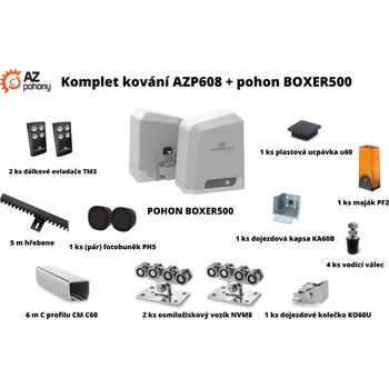 Pohon brány Sada kování AZP608 + pohon BOXER500 IoT až do 5,5 m průjezdu