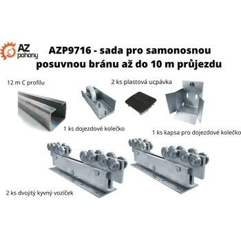 Pohon brány AZP9716 - sada pro samonosnou posuvnou bránu do 10 m průjezdu