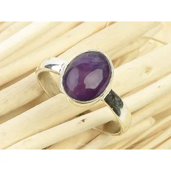 Prsten Ametystový prsten ovál Ag 925/1000