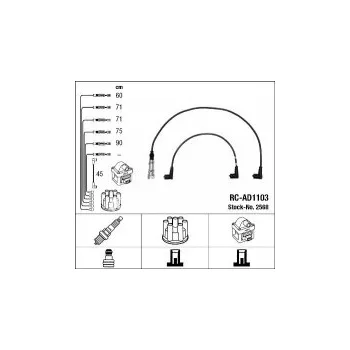 Zapalovací kabel Sada kabelů pro zapalování NGK RC-AD1103 - AUDI