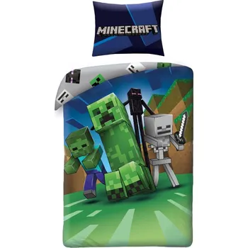 Povlečení Halantex Minecraft Monsters 140 x 200, 70 x 90 cm zipový uzávěr