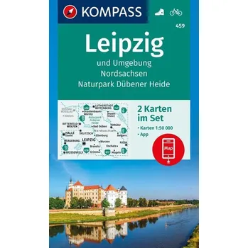 KOMPASS Wanderkarte Leipzig und Umgebung, Nordsachsen, Naturpark Dübener Heide 1:50 000 - KOMPASS-Karten GmbH