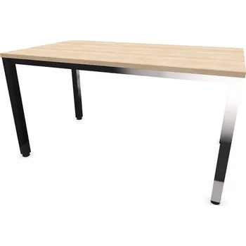 Psací stůl Stůl kancelářský, rovný, podnoží hranaté, lesklé, barva akácie, š x h: 1400 x 800 mm