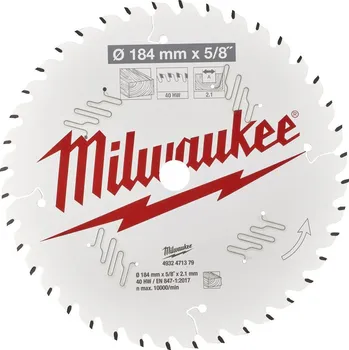 Pilový kotouč Kotouč pro okružní pilu Milwaukee CSB P W 184 x 5/8 x 2.1 x 40ATB 4932471379