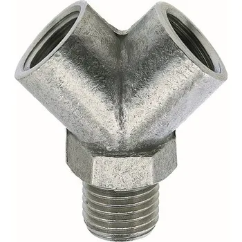 Fitinka 6000-1/4 Y-spojka výstupy 2× vnitřní závit, vstup kuželový vnější závit 1/4"