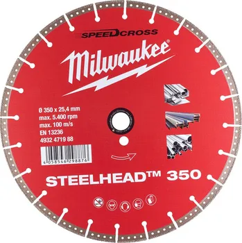 Řezný kotouč Diamantový kotouč na ocel a nerez Milwaukee STEELHEAD™ 350 (4932471988)
