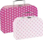 Goki Set 2 kufříků růžové vzory