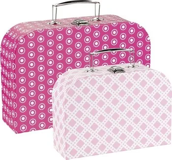 Školní kufřík Goki Set 2 kufříků růžové vzory