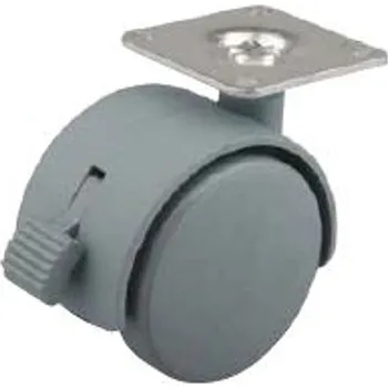 Pojezdové kolečko Strong Kolečko 50 mm otočné s brzdou šedé