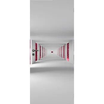 Fototapeta LuxusniObrazy.cz Fototapeta na dveře - Tunel s červeným nebem