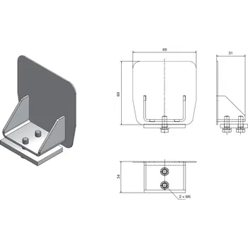 Stavební profil Kovová ucpávka M pro profil CP70