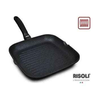Pánev Grilovací Pánev BLACKPLUS Induction 26 x 26 cm - RISOLI (Grilovací Pánvička BLACKPLUS Induction 26 x 26 cm cm - RISOLI)