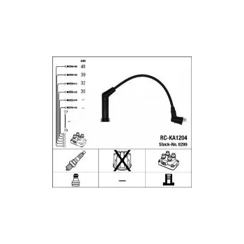 Zapalovací kabel Sada kabelů pro zapalování NGK RC-KA1204 - HYUNDAI, KIA